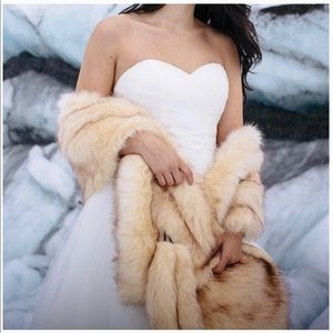 Faux Fur Bridal Wrap